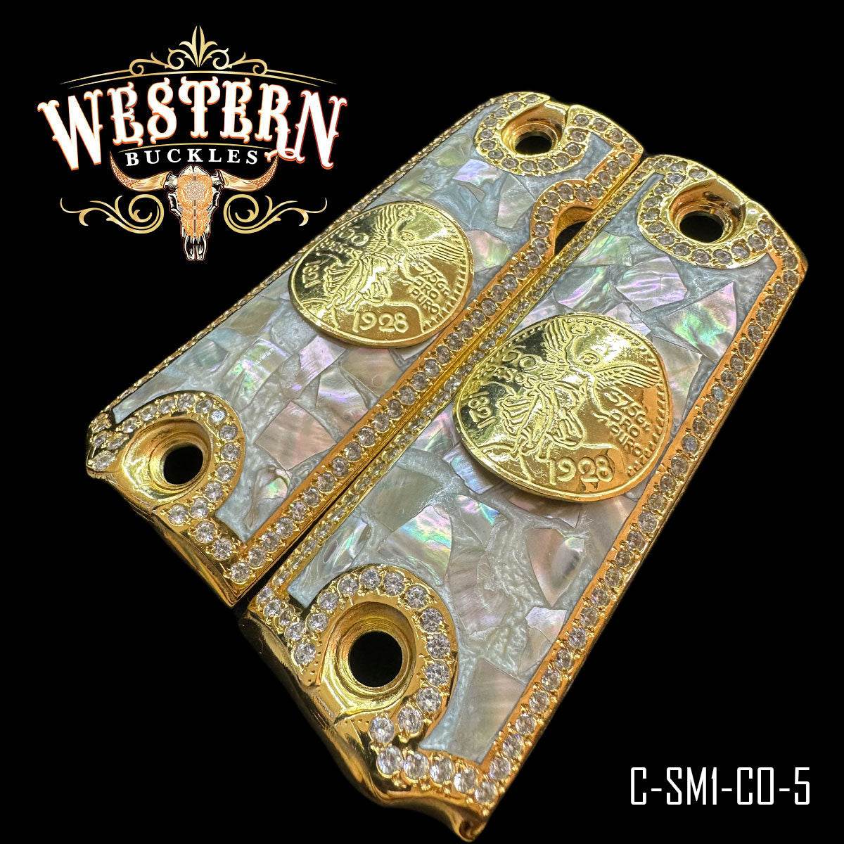 Cachas Colt 1911 Grips Centenario Zirconias. - Western Buckles