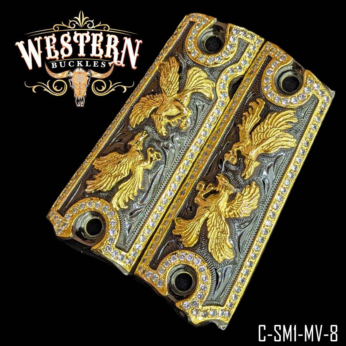 Cachas Colt 1911 Grips Escorpion Rooster - Western Buckles