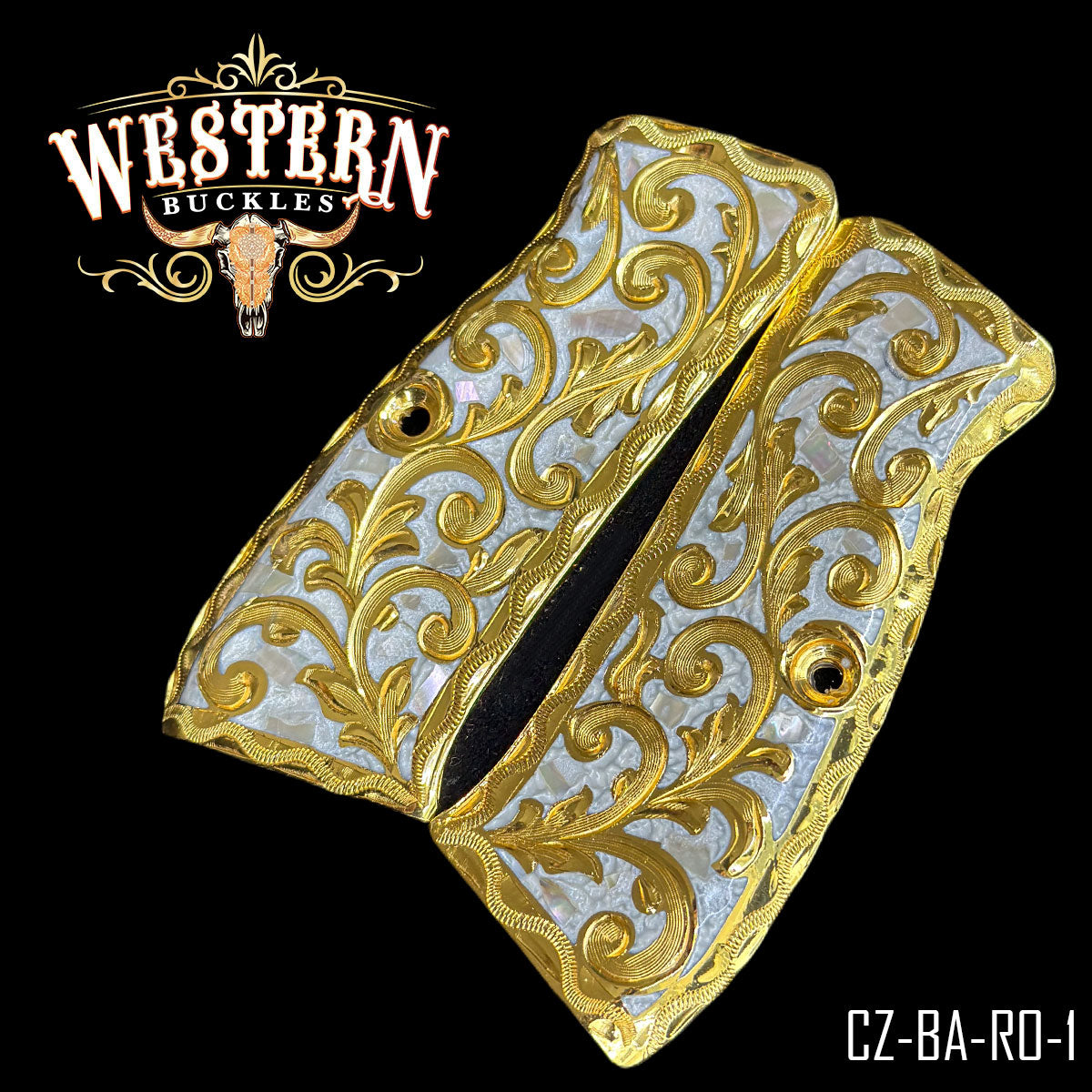 Cachas CZ 9mm Grips Rameado Resina con Concha