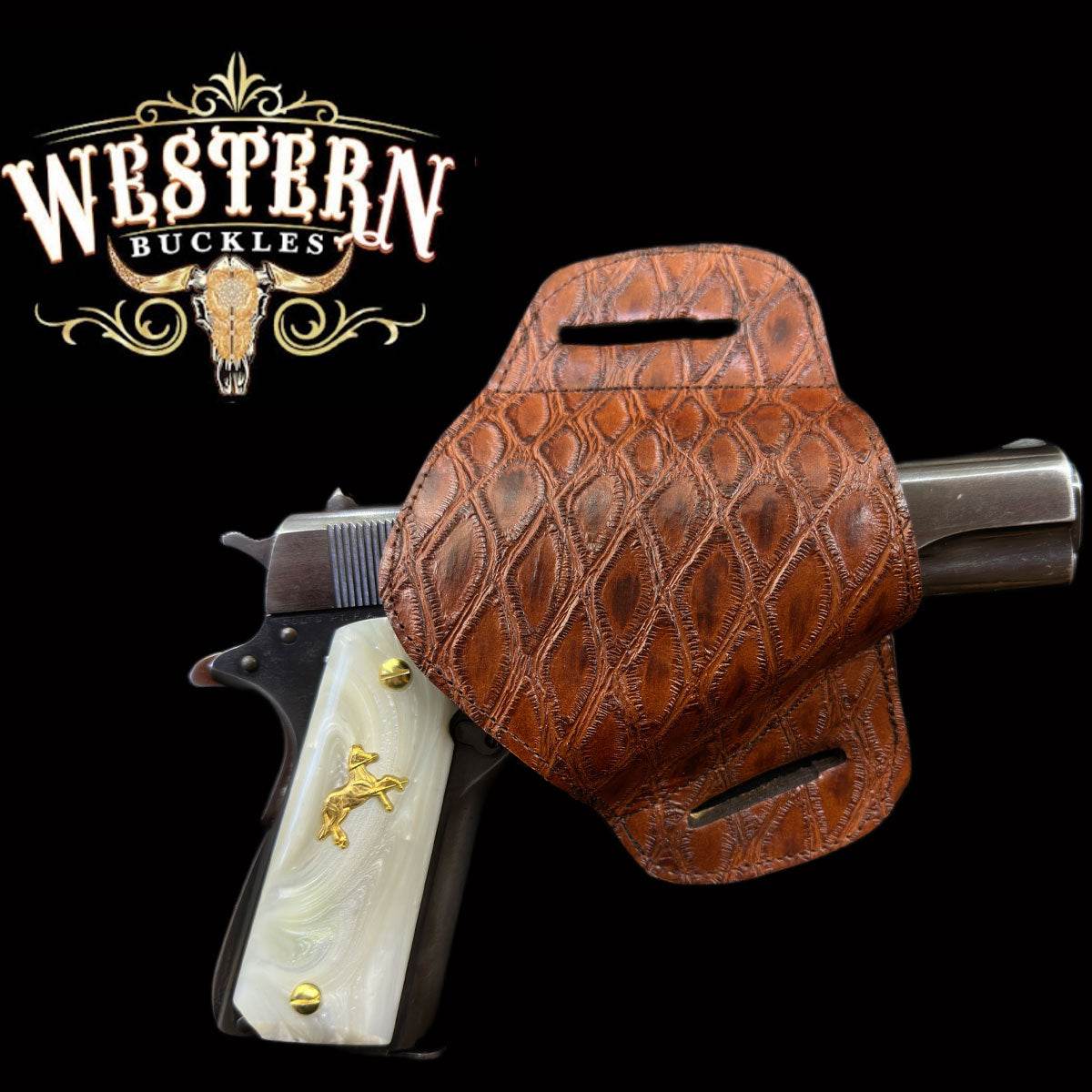 Gun Holster Funda Oso Hormiguero Rojizo - Western Buckles