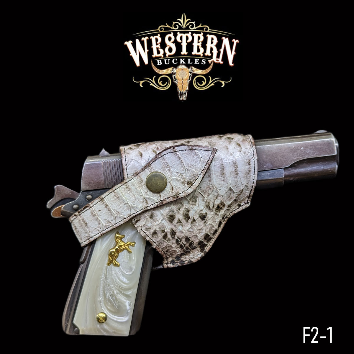 Gun Holster Funda Vibora Blanco