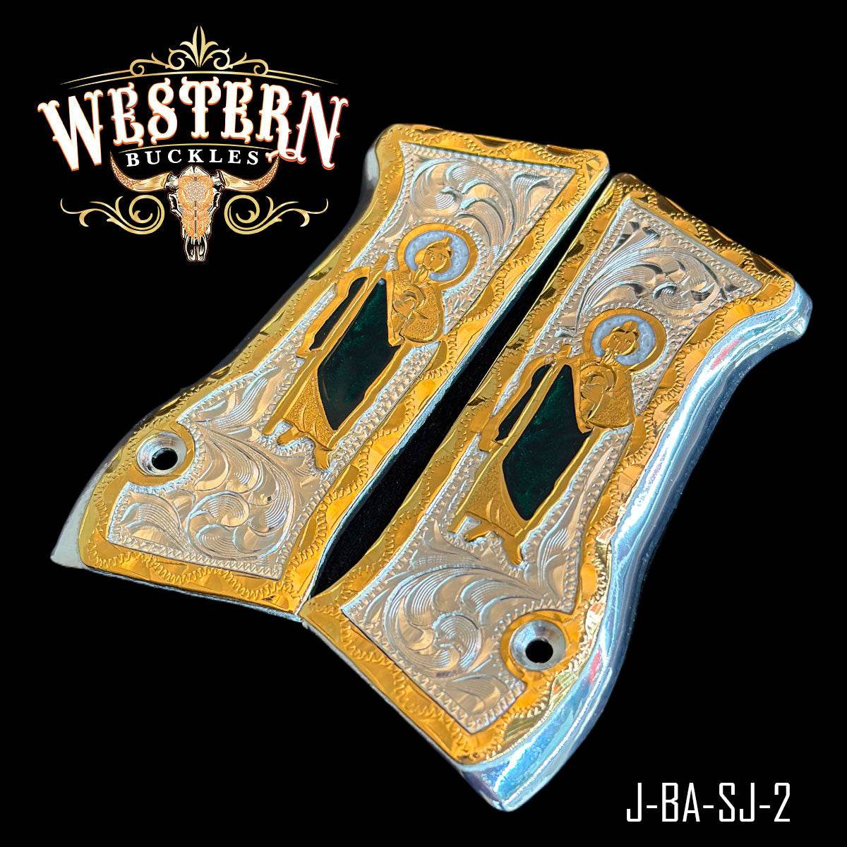Cachas Jericho 941 9mm Grips San Judas - Western Buckles