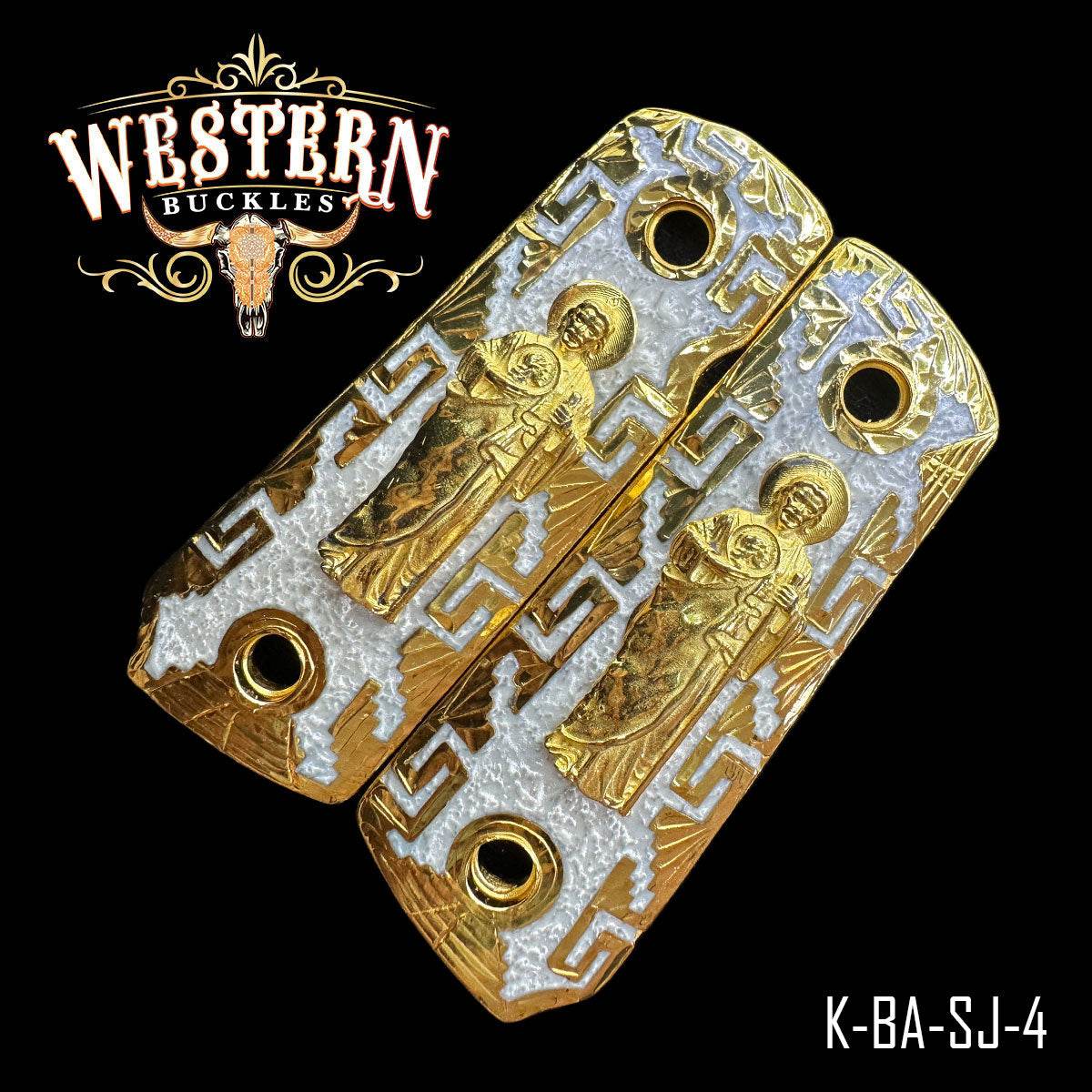 Cachas Colt Compact Officer Grips San Judas - Western Buckles