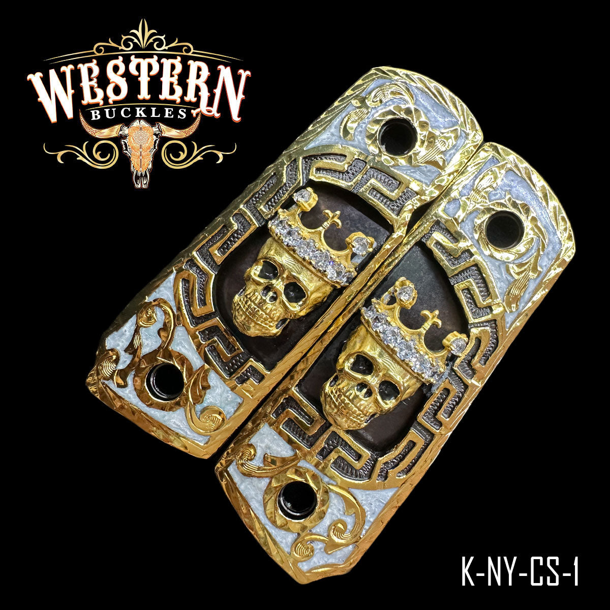 Cacha Colt Compact Calavera Rameado Resina