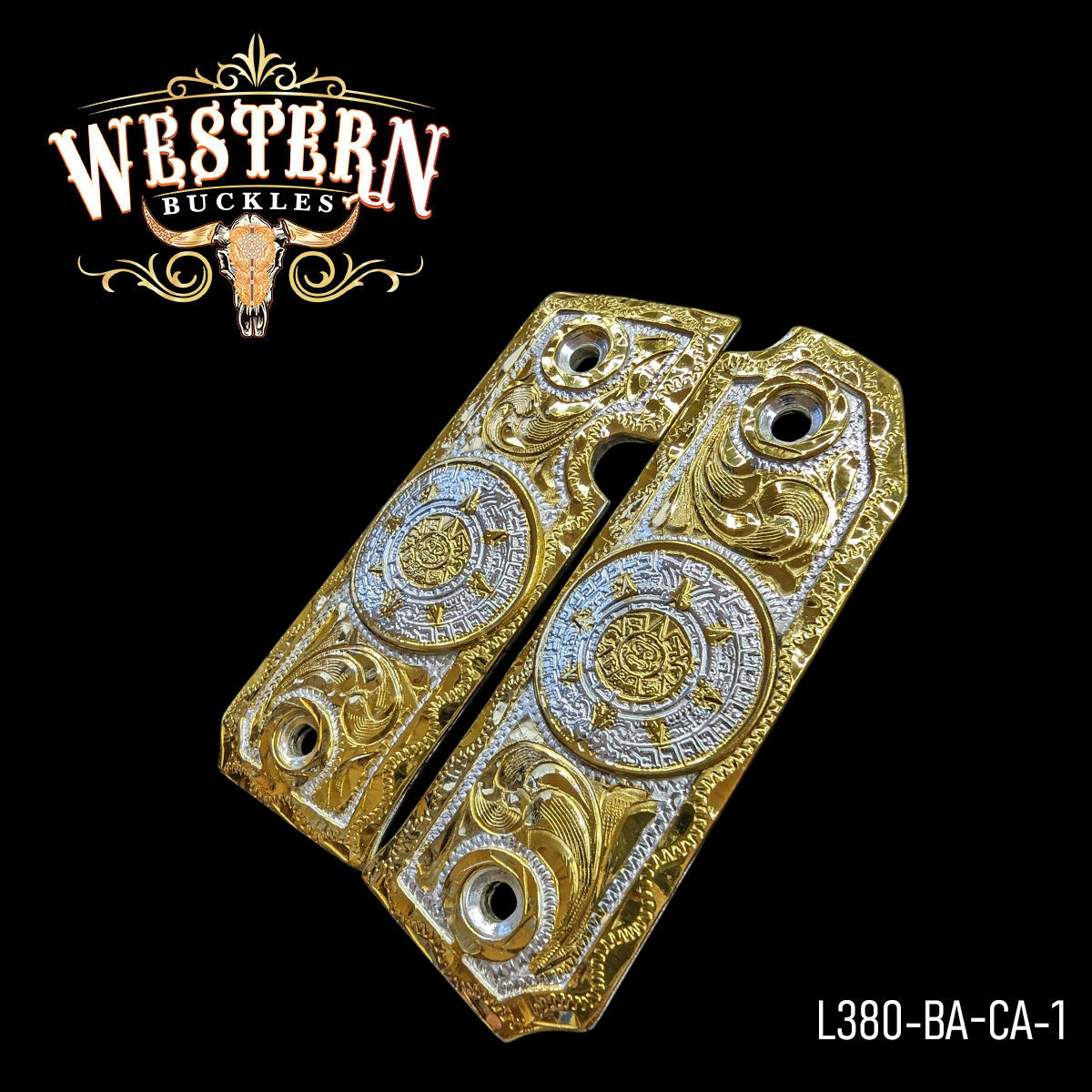 Cachas Llama 380 Grips Calendario Rameado Oro