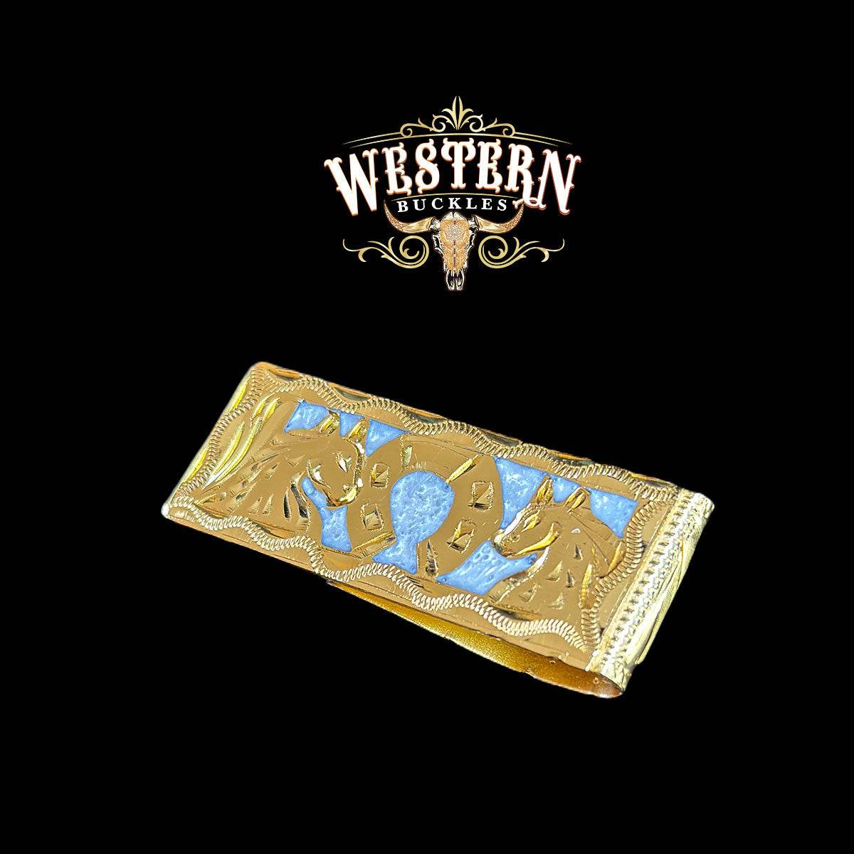 Money Clip Chapa De Oro Caballo - Western Buckles