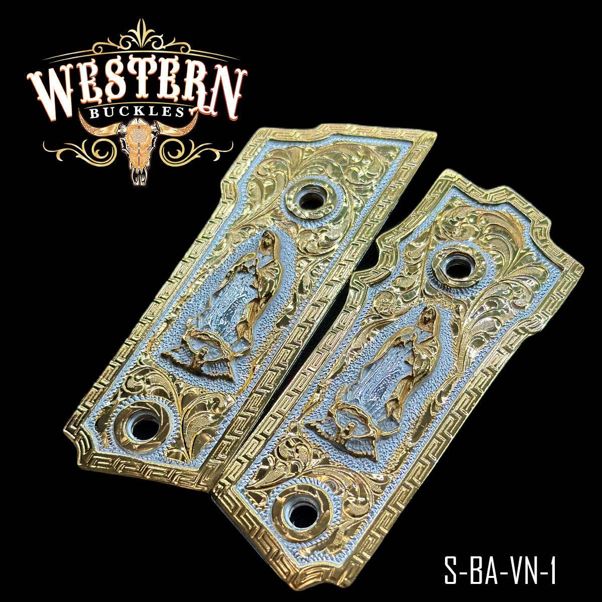 Cachas Smith and Wesson 59 Grips Virgen Rameada - Western Buckles