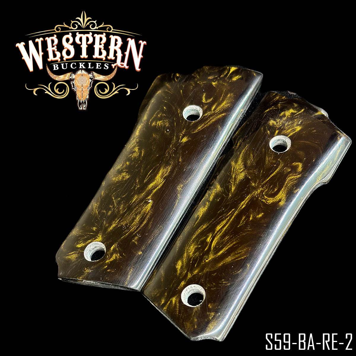 Cachas Smith and Wesson 59 Grips De Resina Ocre - Western Buckles