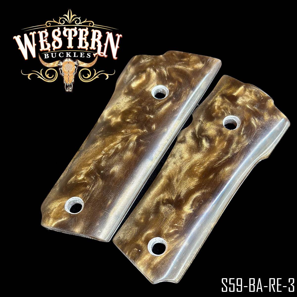 Cachas Smith and Wesson 59 Grips De Resina Ocre - Western Buckles