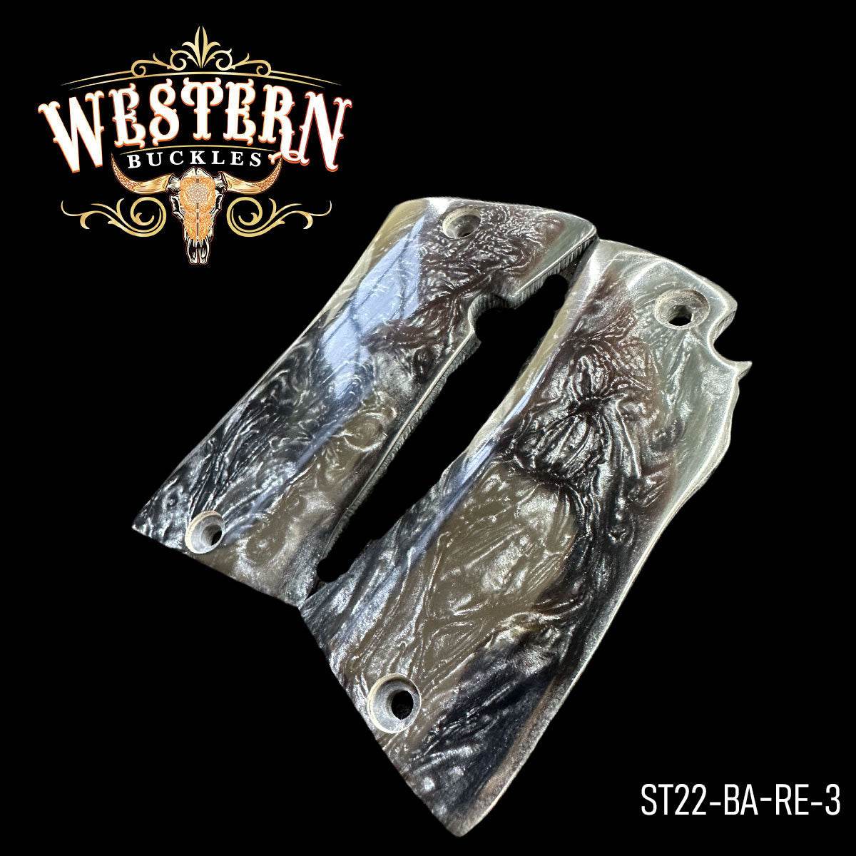 Cachas Star 22 Grips De Resina Negro - Western Buckles