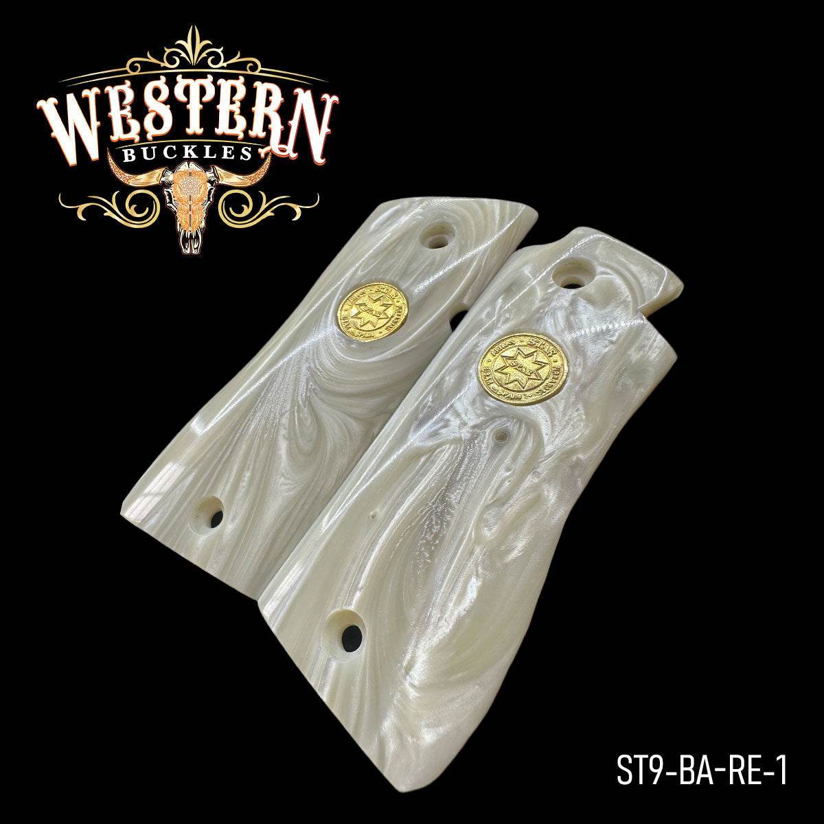 Cacha Star 9mm Resina Logo Star Oro - Western Buckles