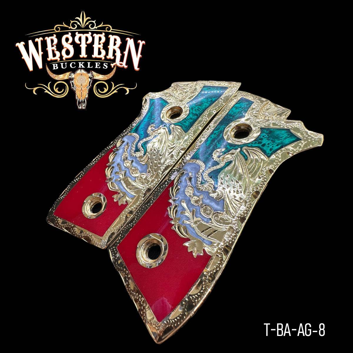 Cachas Taurus PT92 Grips Aguila Mexicana Oro - Western Buckles