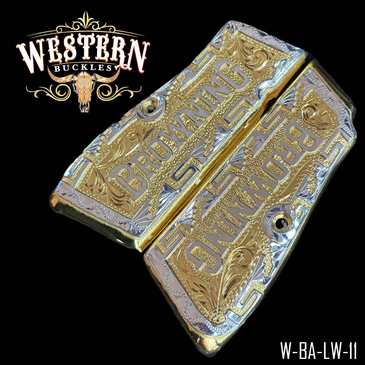 Cachas Browning HP 9MM Logo Browning - Western Buckles
