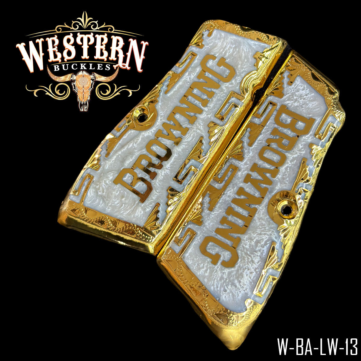 Cachas Browning HP 9MM Logo Browning con Resina