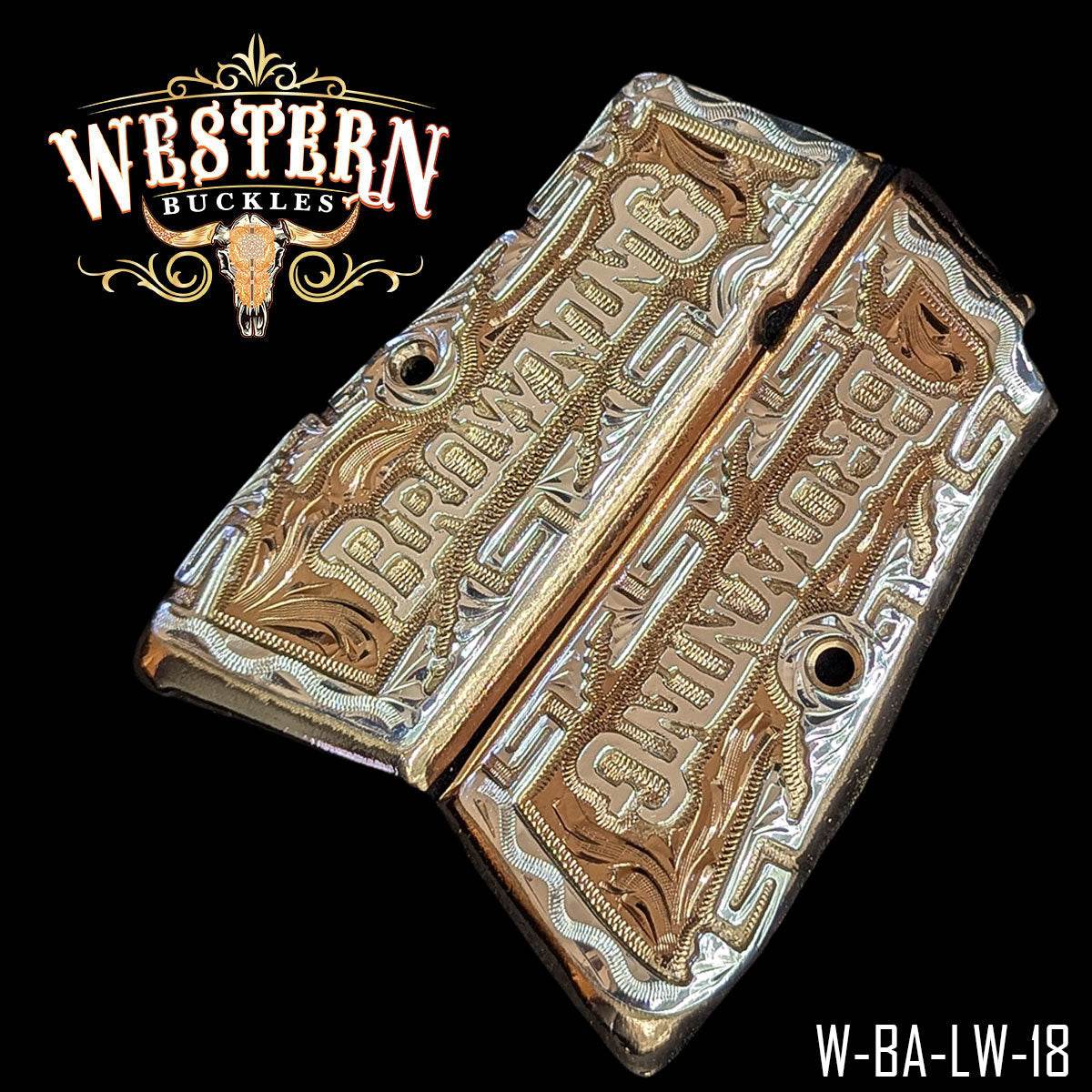 Cachas Browning High Power 9mm Logo Browning - Western Buckles