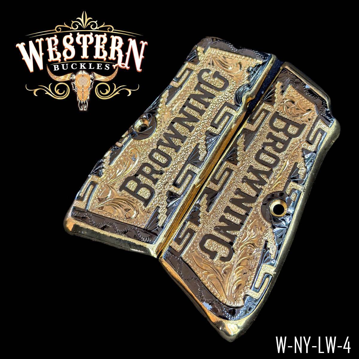 Cachas Browning HP 9MM Logo Browning - Western Buckles