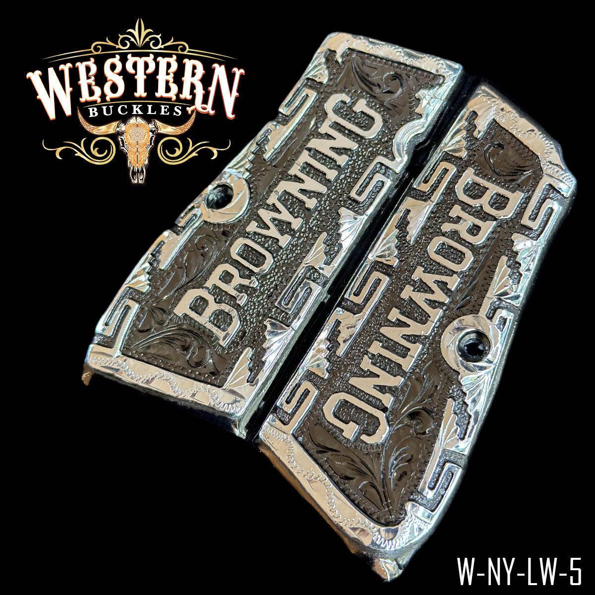 Cachas Browning HP 9MM Logo Browning - Western Buckles