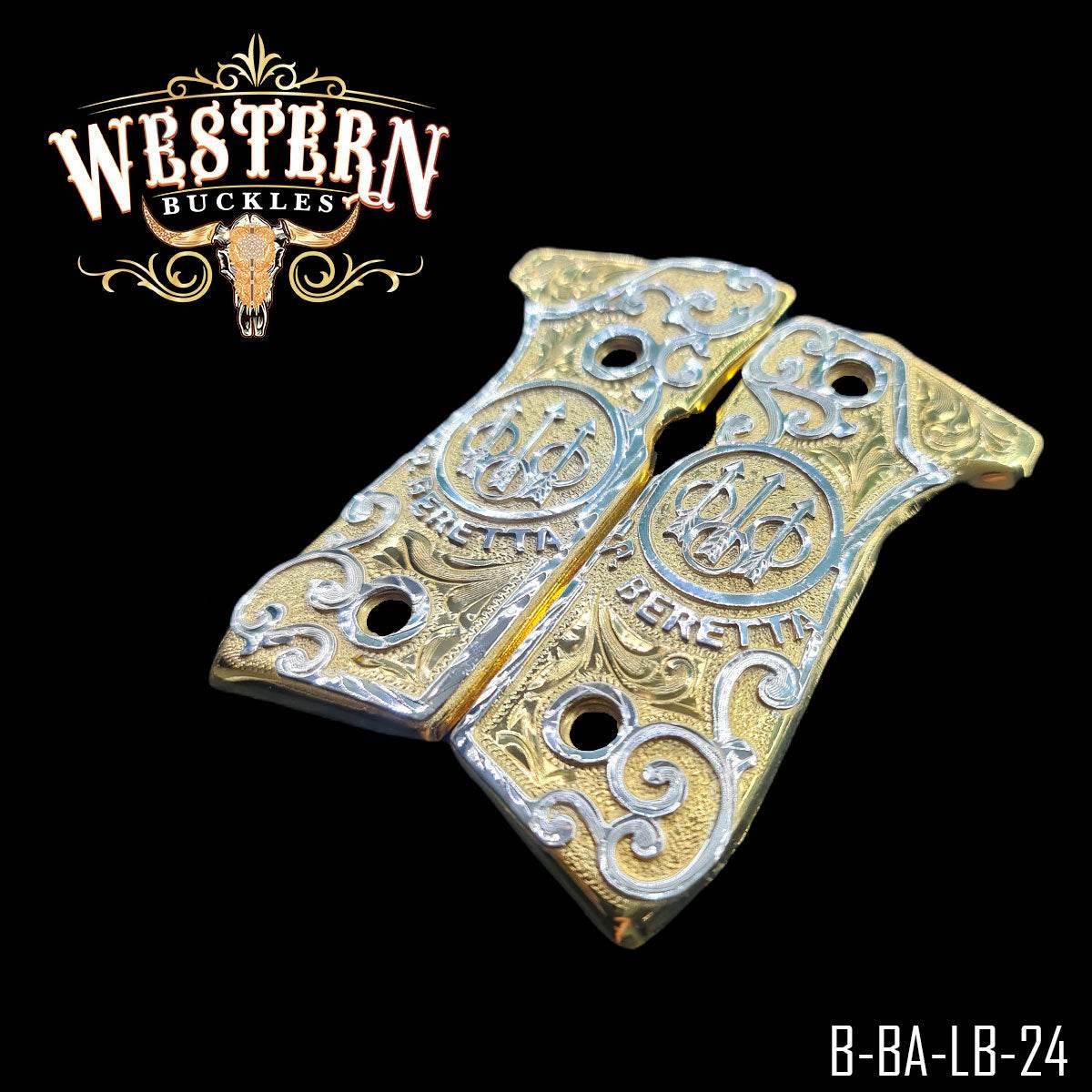 Cachas Beretta 92fs Grips Logo Beretta Rameado - Western Buckles