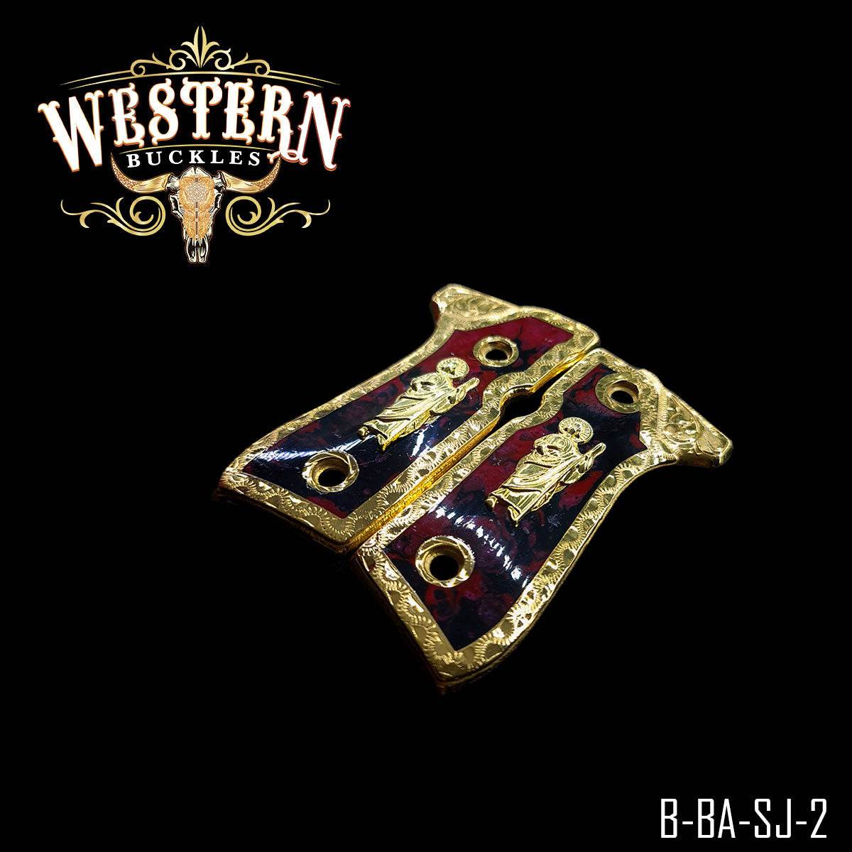 Cachas Beretta 92FS Grips San Judas Resina - Western Buckles