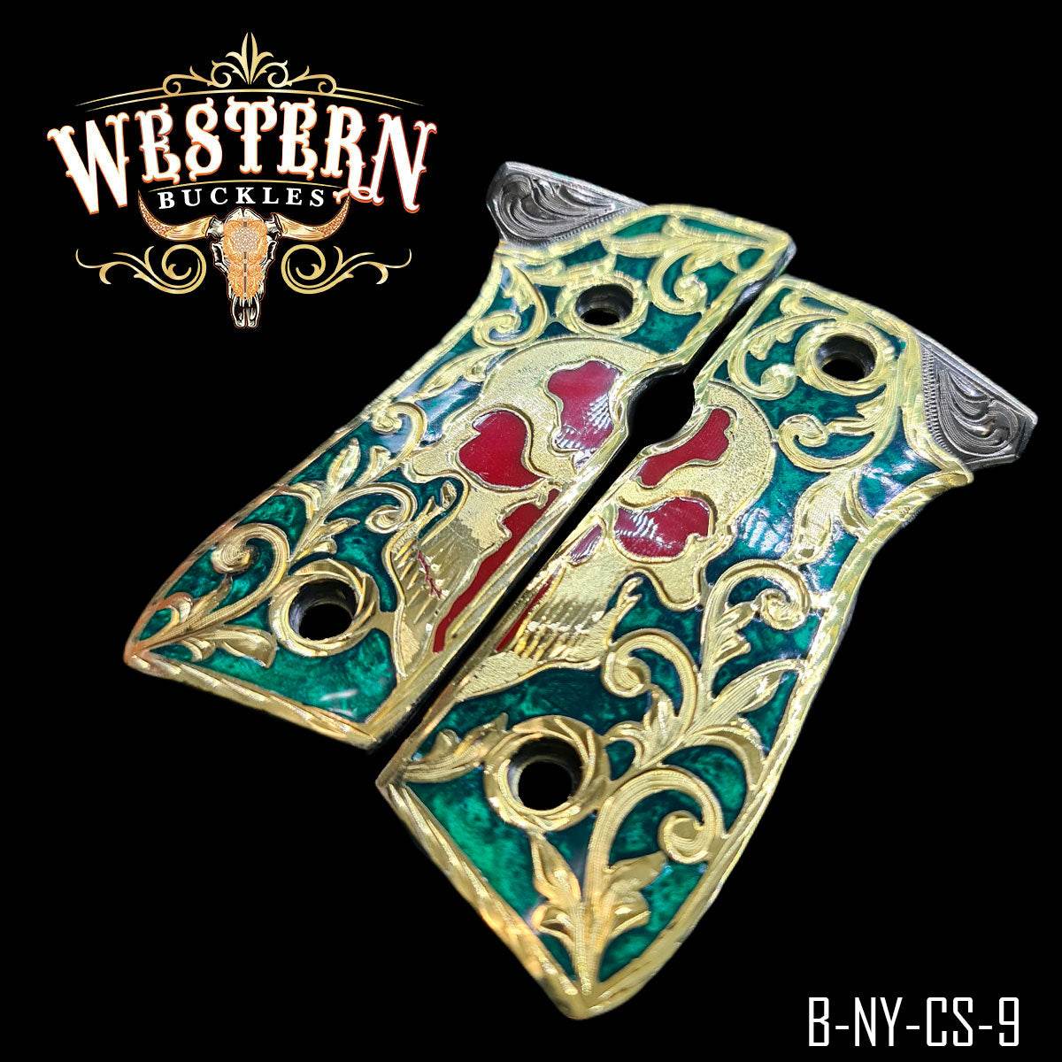 Cacha Beretta Calavera Resina - Western Buckles