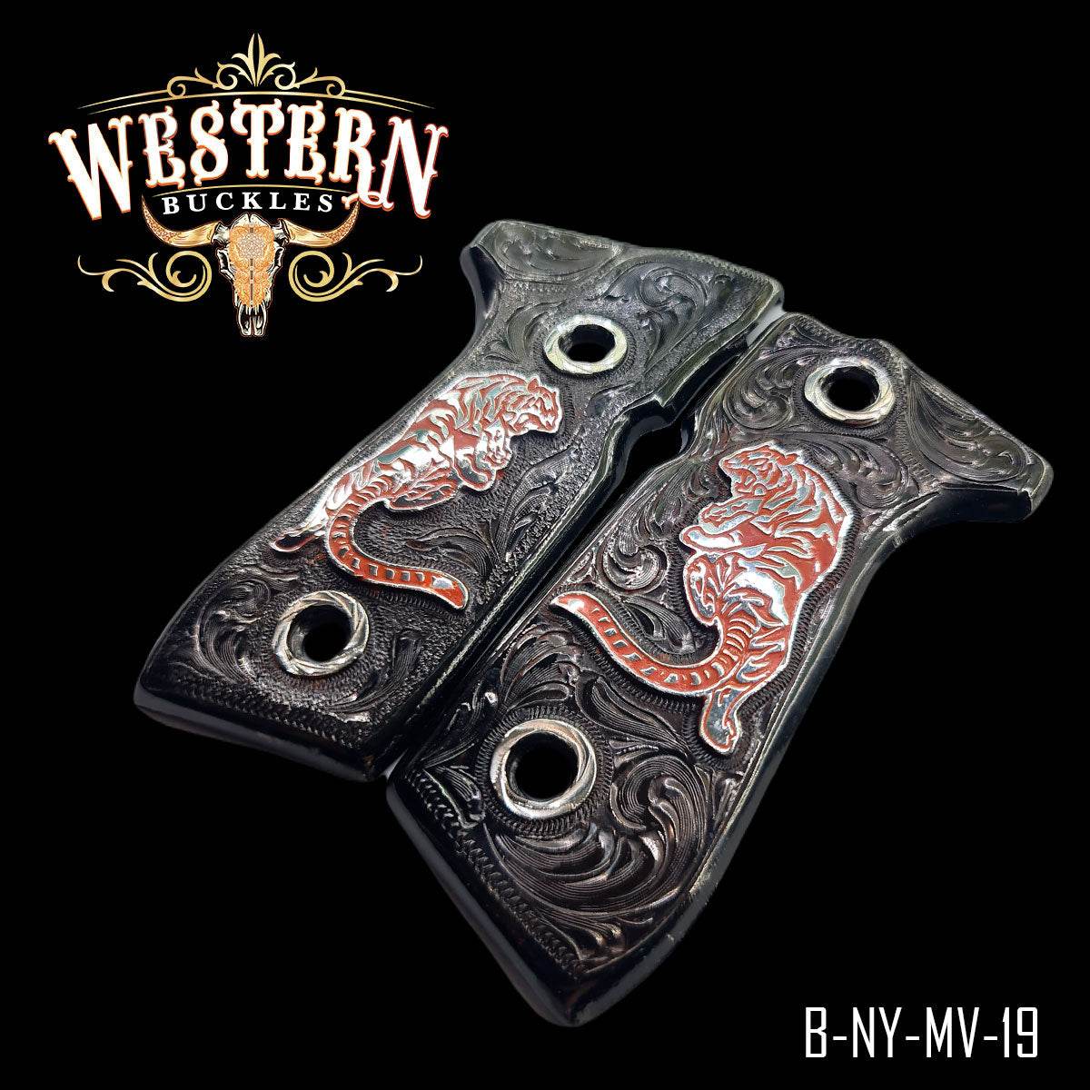 Cacha Beretta Tigre Rameado - Western Buckles