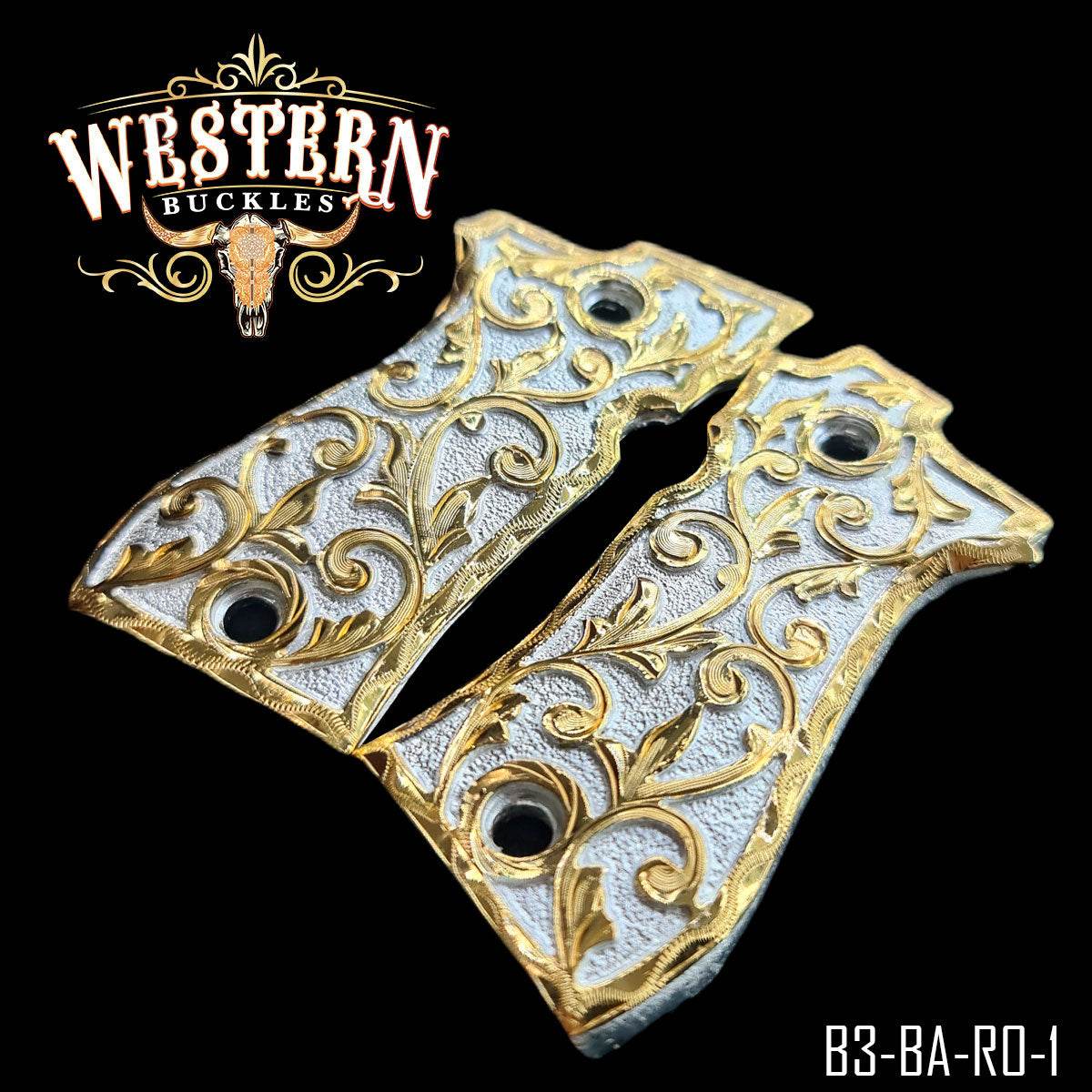 Cacha Beretta .380 86fs Rameada Oro - Western Buckles