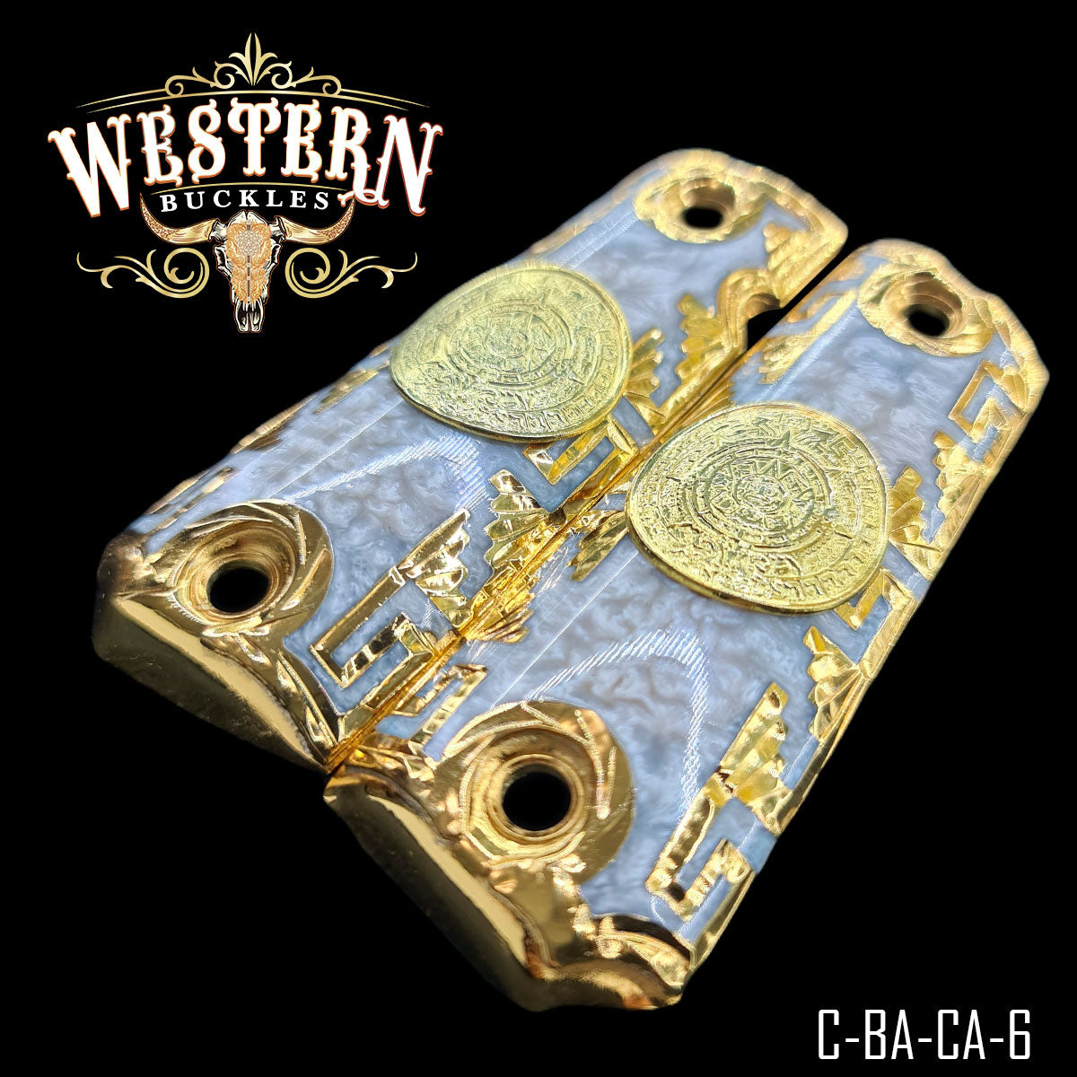 Cachas Colt 1911 Grips Calendario Azteca Resina