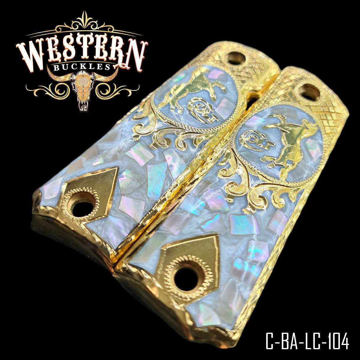 Cachas Colt 1911 Grips Caballo Colt - Western Buckles