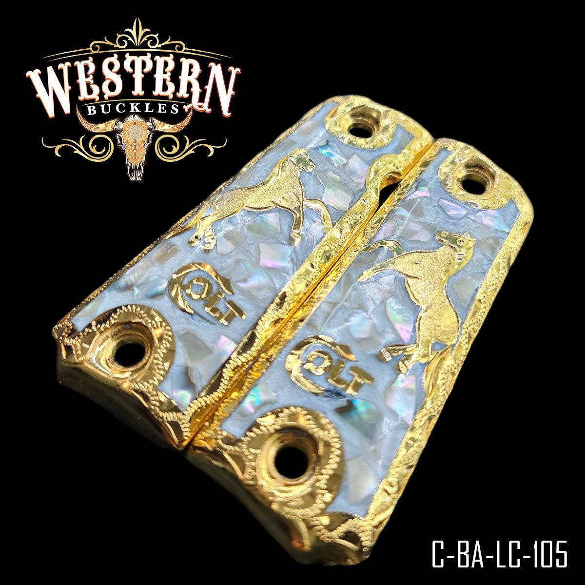 Cachas Colt 1911 Grips Caballo Colt - Western Buckles