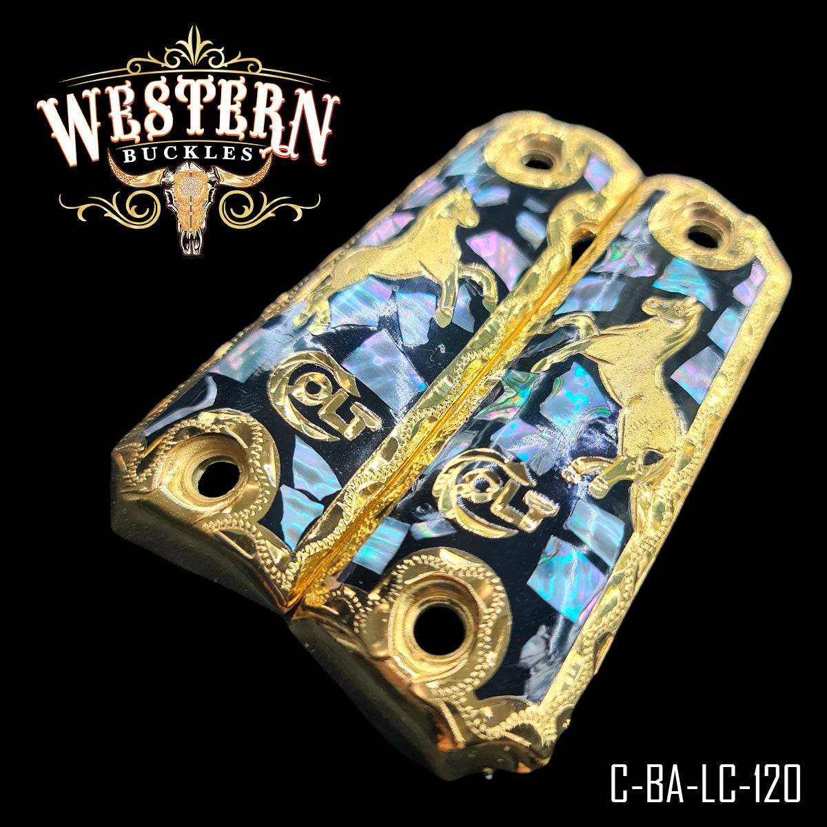 Cachas Colt 1911 Grips Caballo Colt - Western Buckles