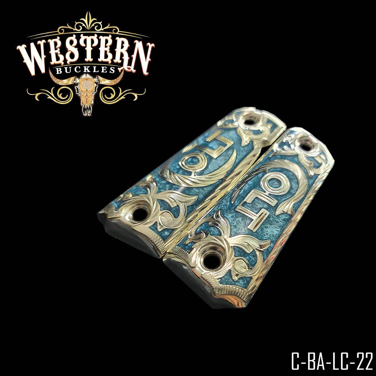 Cacha Colt 1911 Logo Colt Resina y Plata - Western Buckles