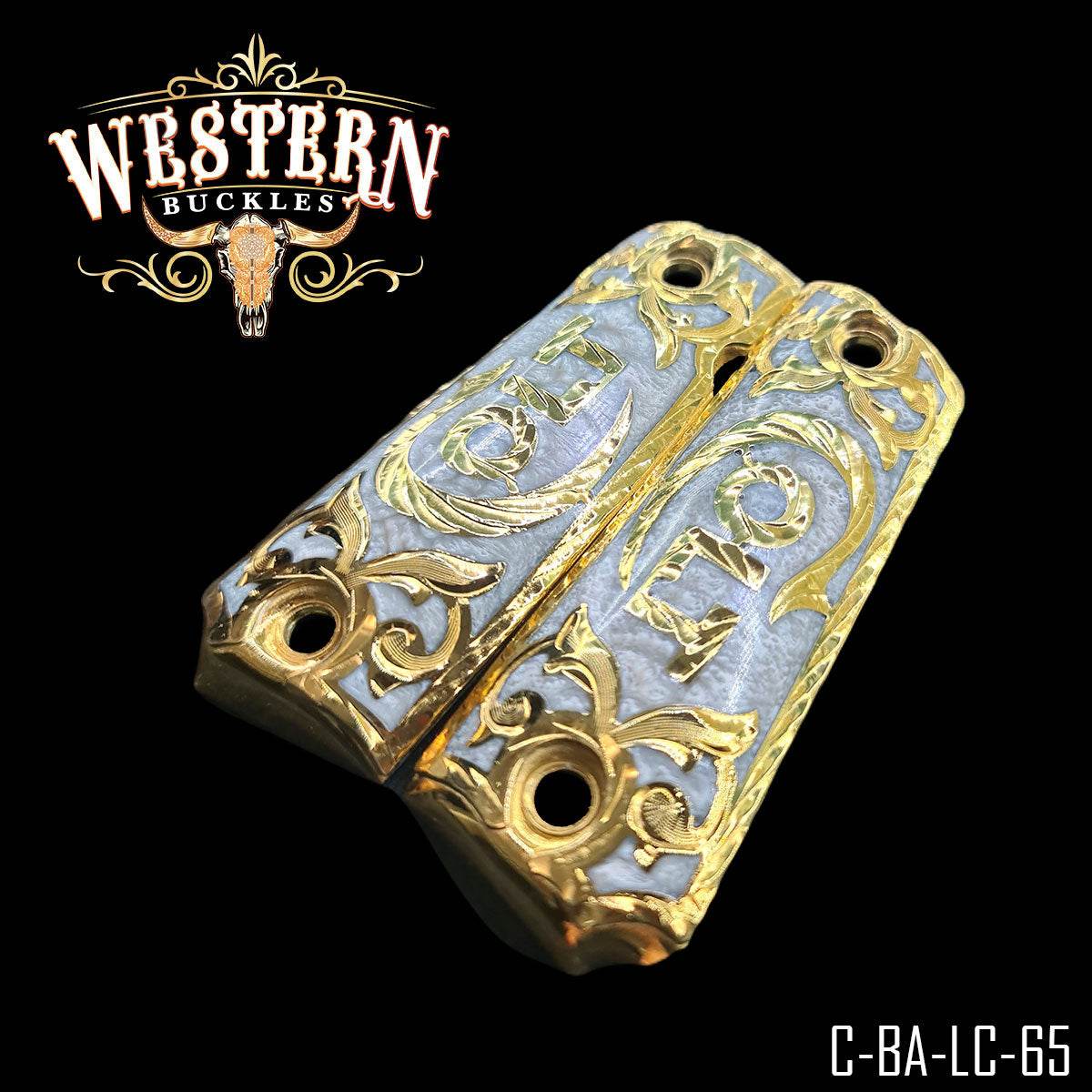 Cacha Colt 1911 Logo Colt Resina y Oro - Western Buckles