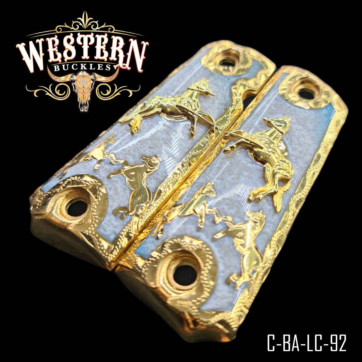 Cachas Colt 1911 Grips Caballo Colt - Western Buckles