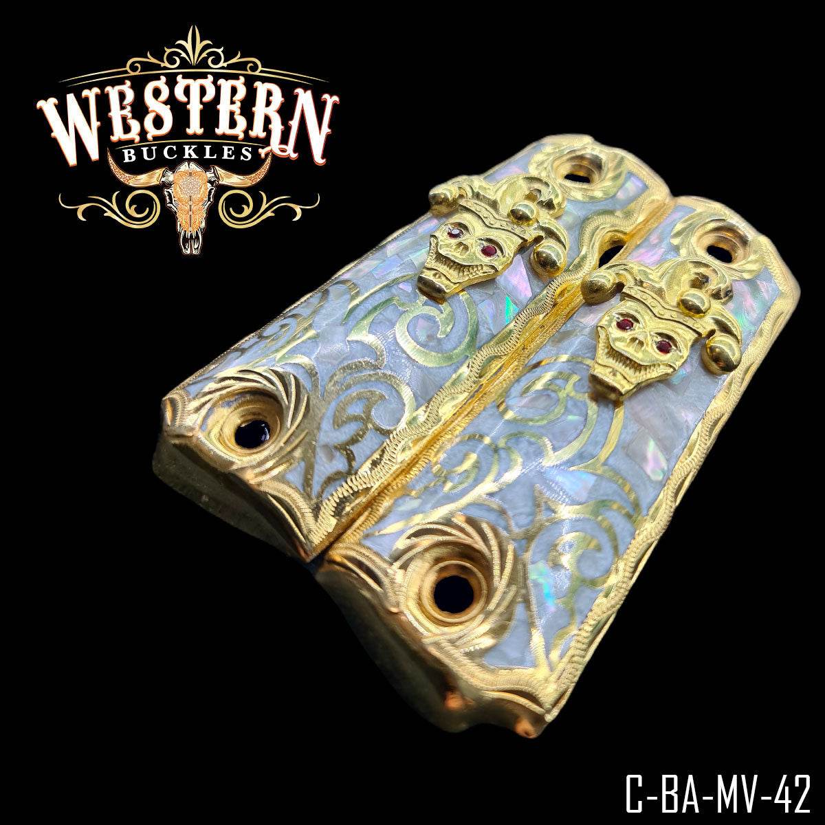 Cacha Colt 1911 Arlequin Concha Nacar - Western Buckles