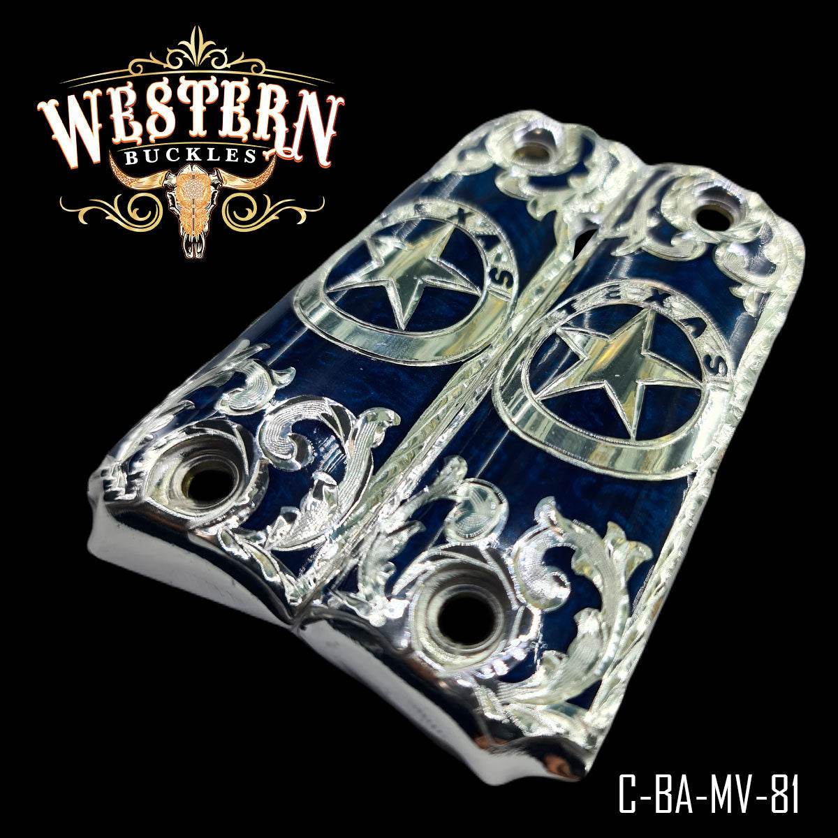 Cachas Colt Logo Texas Resina - Western Buckles