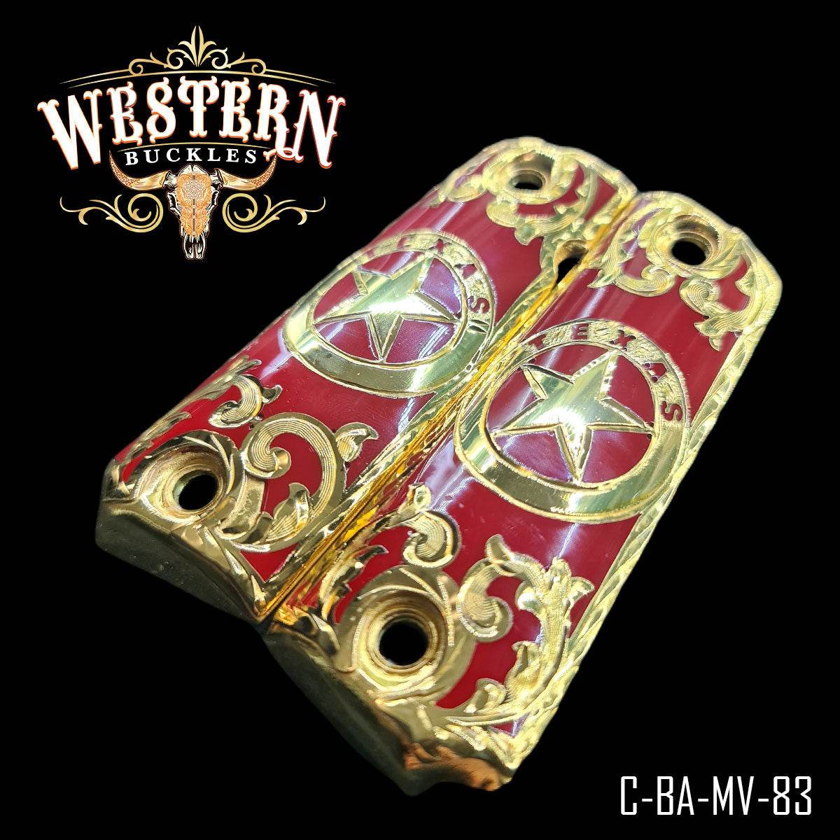 Cachas Colt Logo Texas Resina - Western Buckles