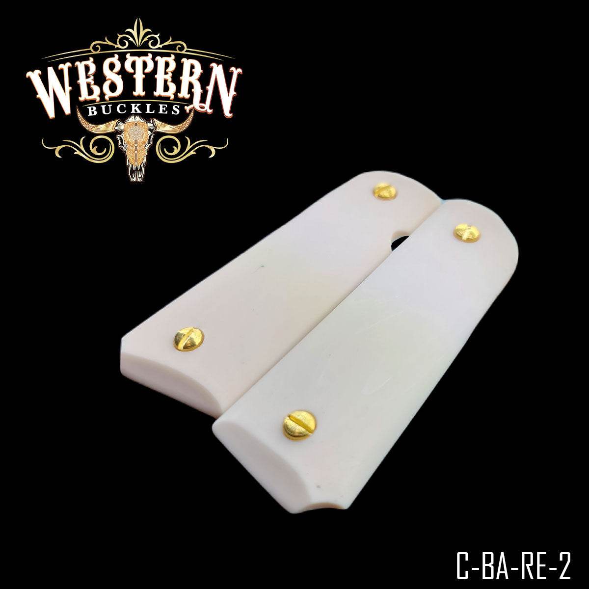 Cachas Colt 1911 Grips De Resina Blanca - Western Buckles