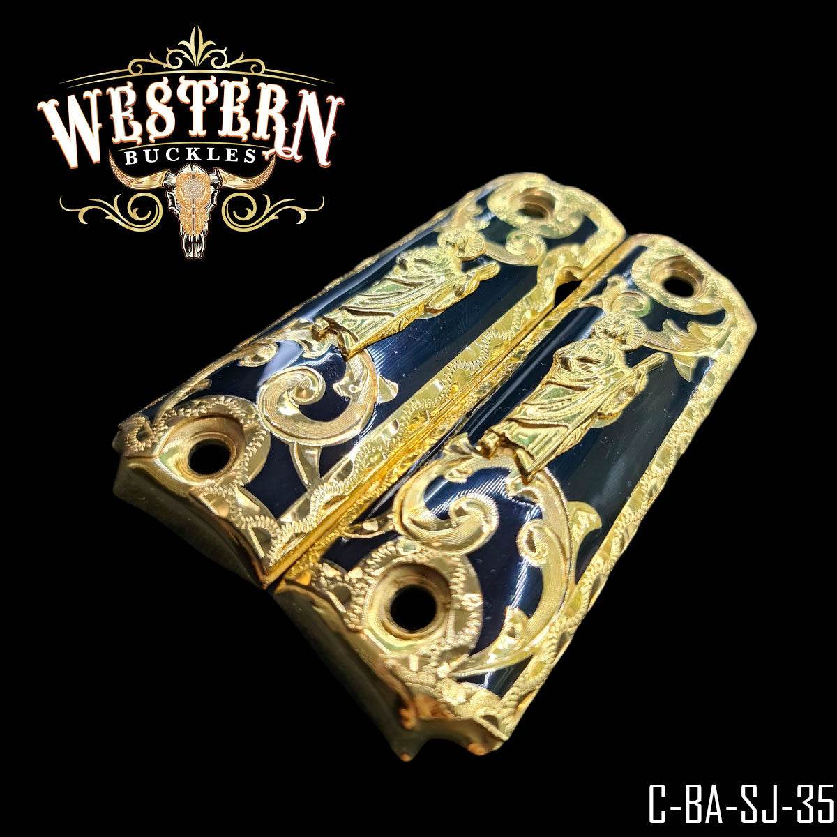 Cachas Colt 1911 Grips San Judas Resina - Western Buckles