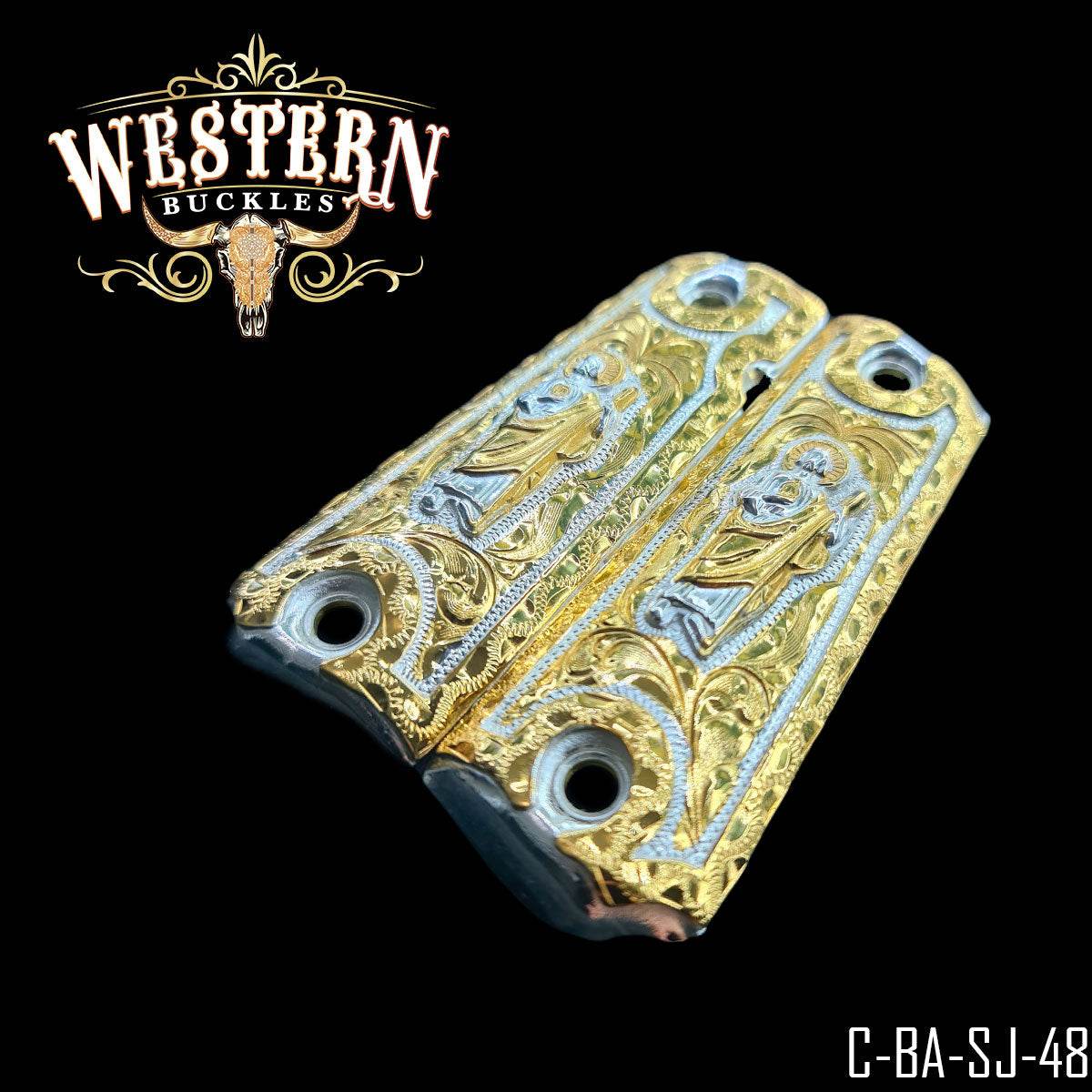 Cachas Colt 1911 Grips San Judas Rameado - Western Buckles