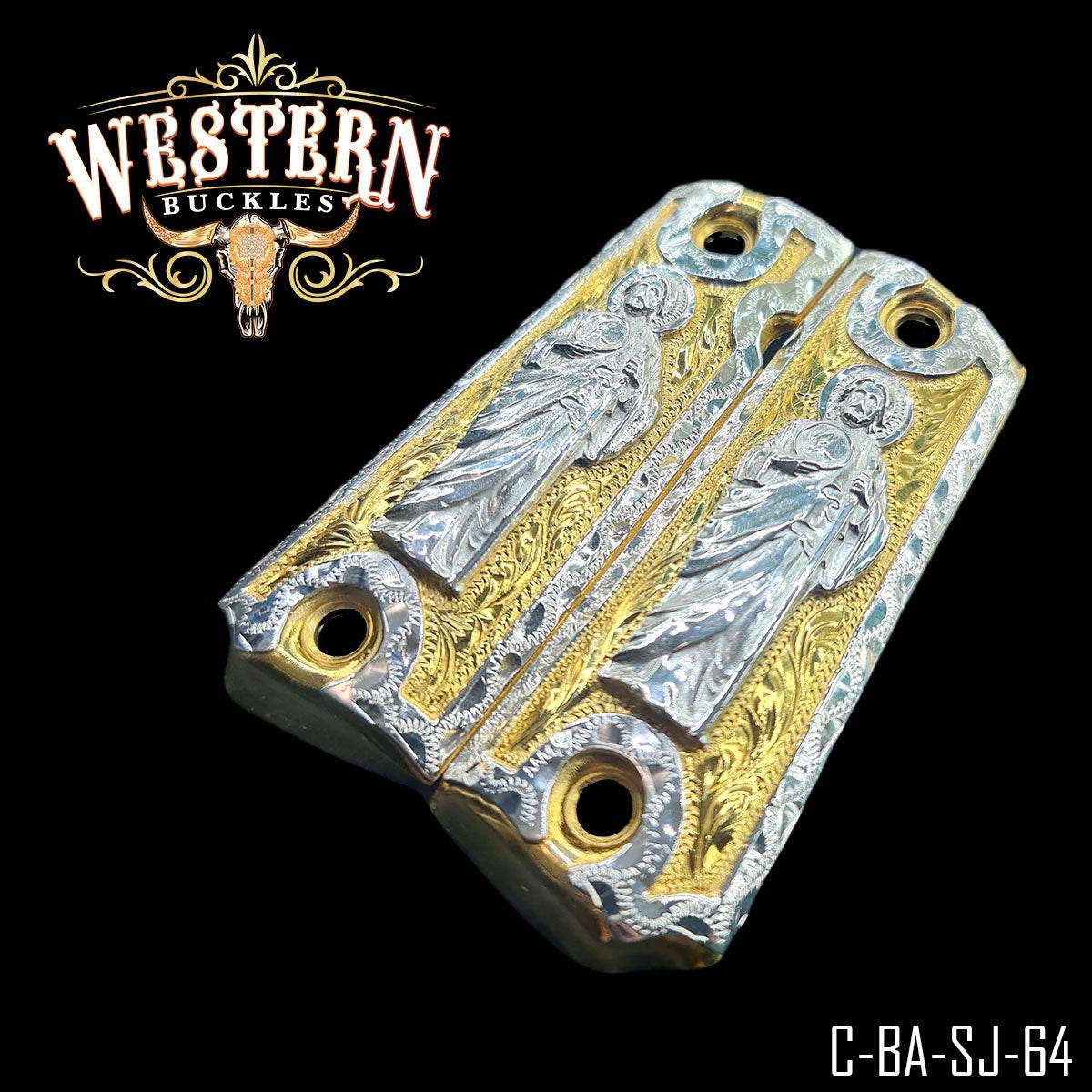 Cachas Colt 1911 Grips San Judas Rameado - Western Buckles