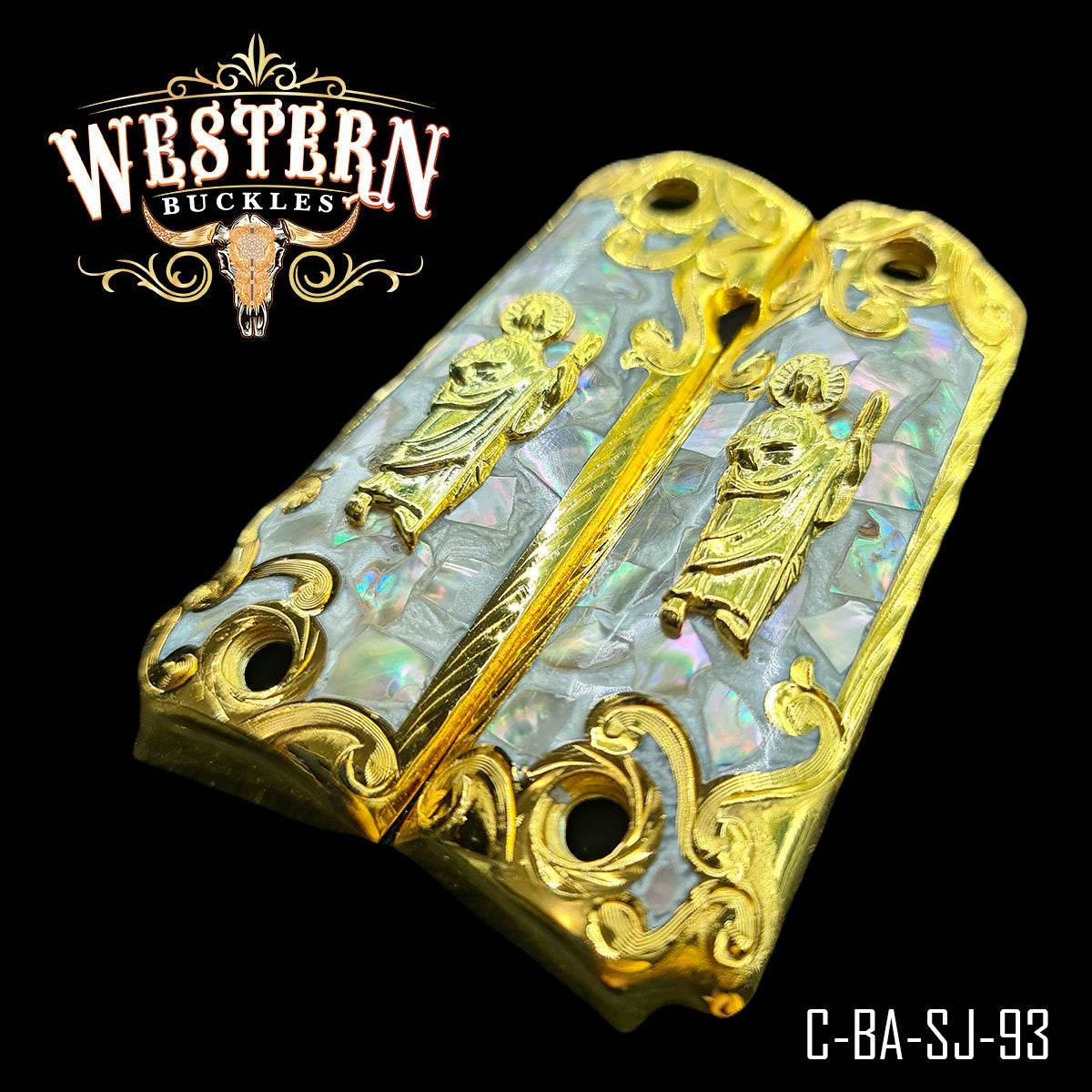 Cachas Colt 1911 Grips San Judas Resina - Western Buckles