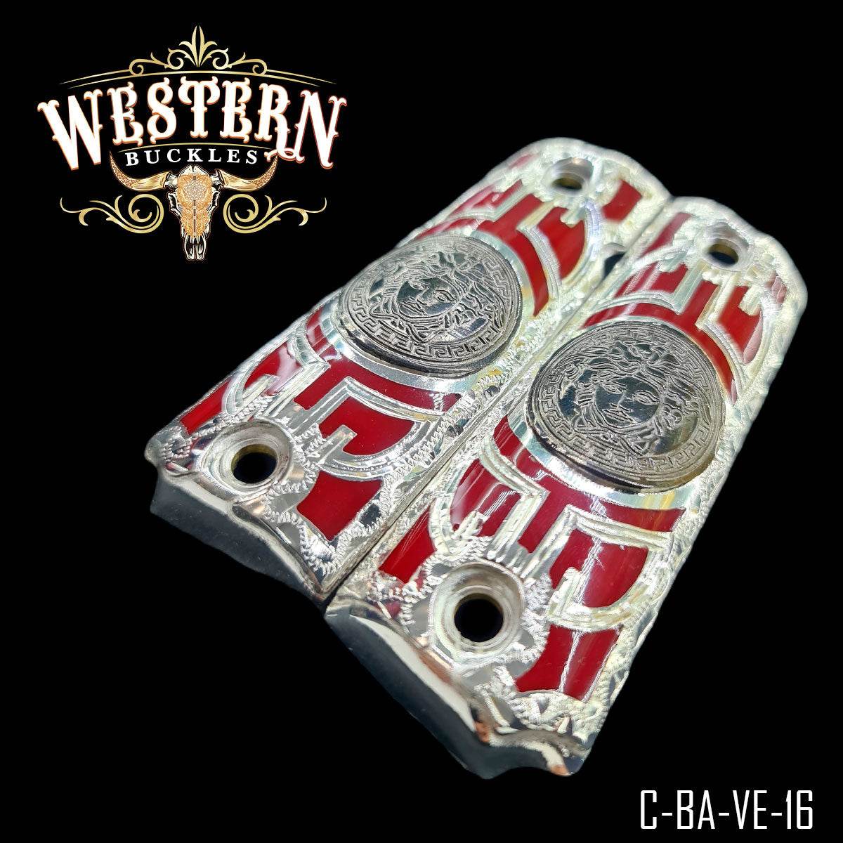 Cacha Colt 1911 Medusa Resina y Plata - Western Buckles