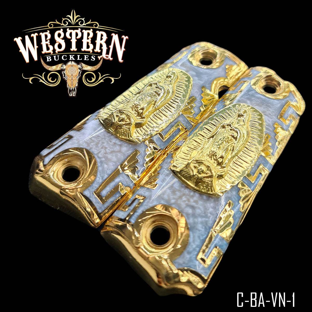 Cacha Colt 1911 Virgen Resina y Grecas - Western Buckles