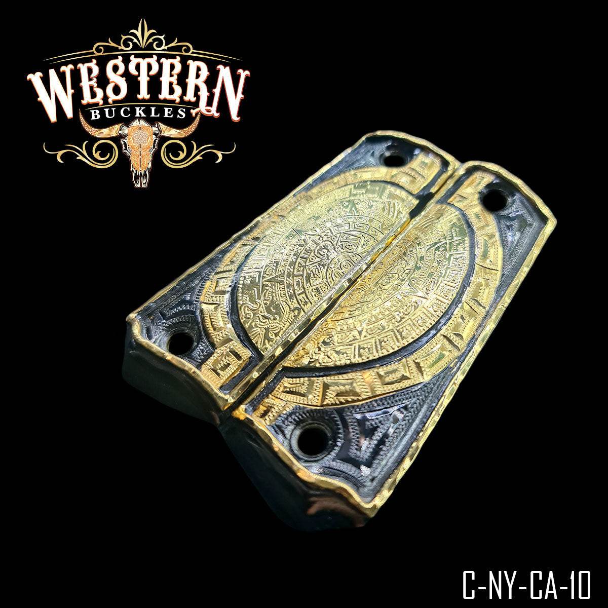 Cacha Colt 1911 Calendario Rameado Oro - Western Buckles