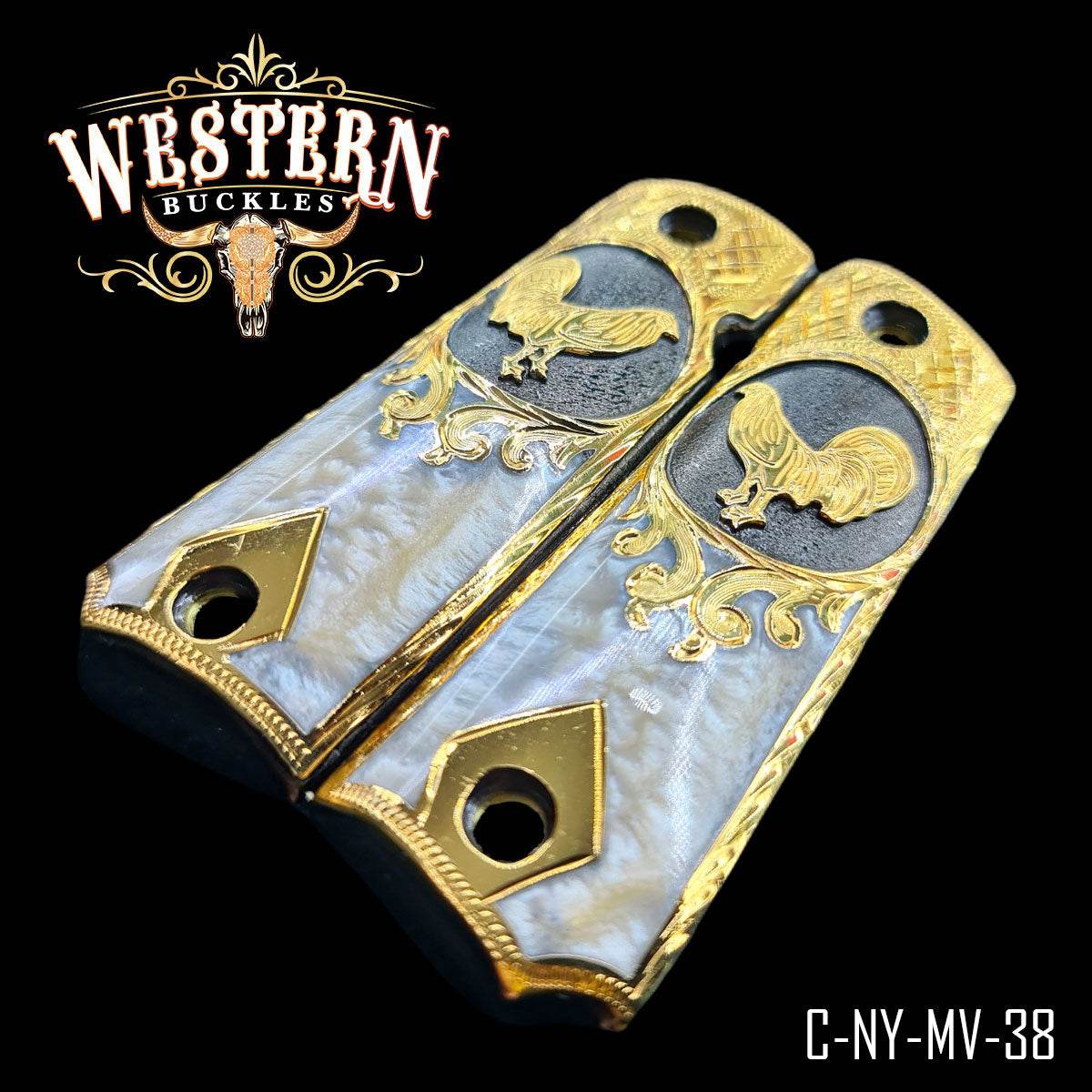Cacha Colt Gallo Resina - Western Buckles