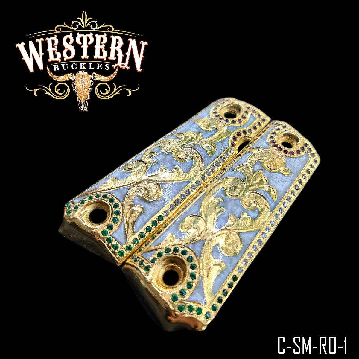 Cacha Colt 1911 Ramos Con Piedra y Resina - Western Buckles