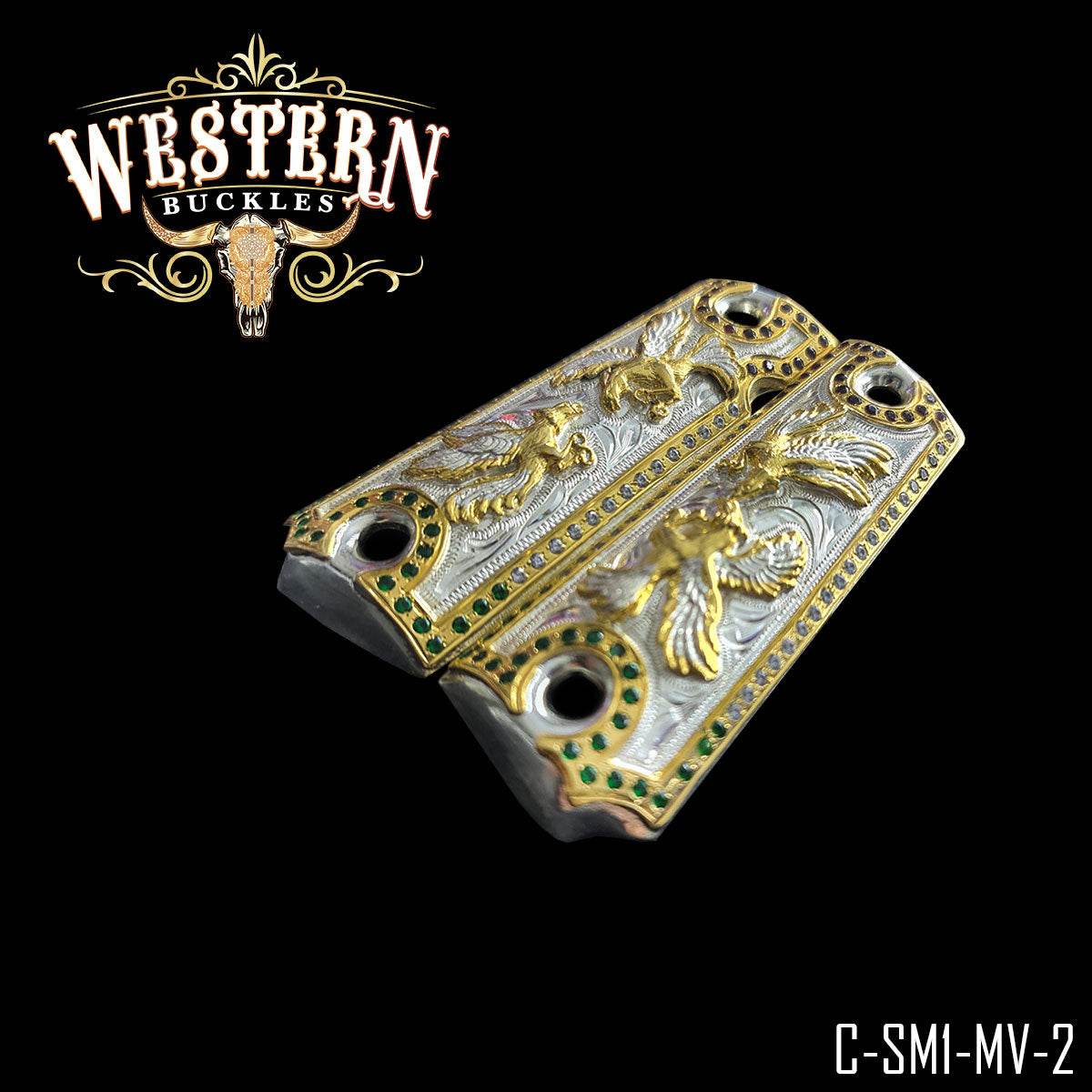 Cachas Colt 1911 Grips Gallo Piedras - Western Buckles