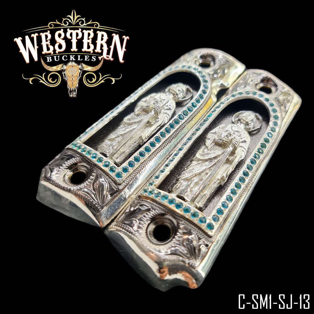 Cacha Colt 1911 San Judas Piedras - Western Buckles