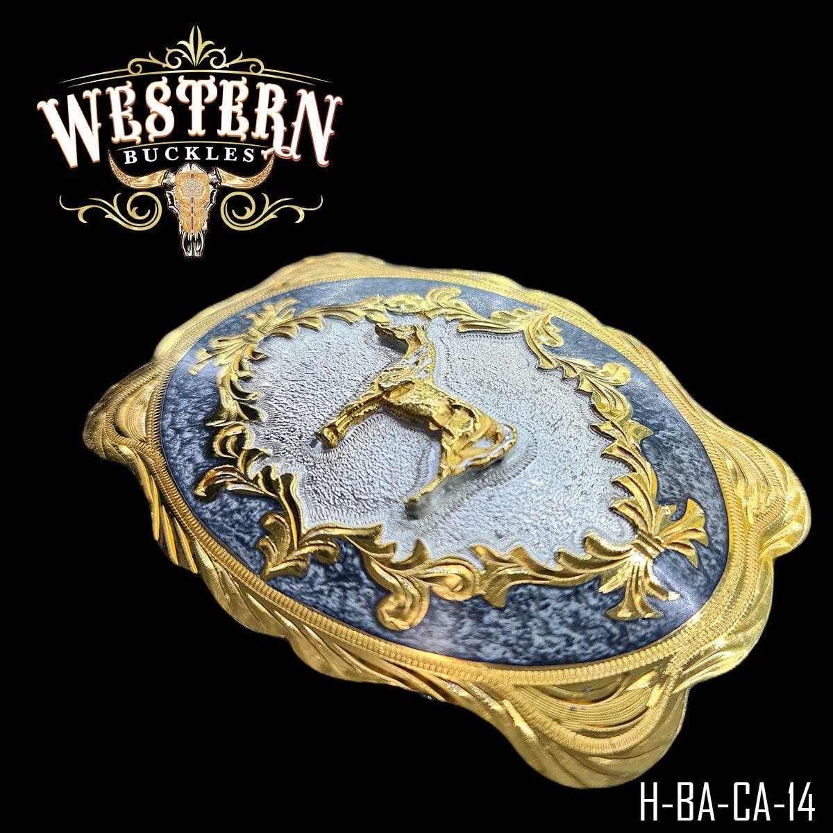 Hebilla Ovalada De Caballo Con Resina - Western Buckles