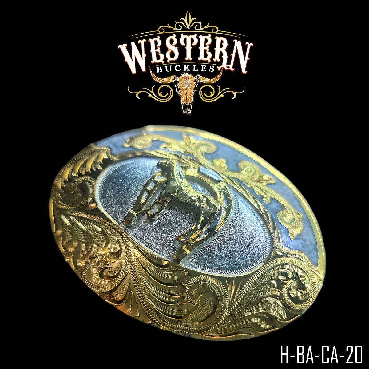 Hebilla Ovalada Caballos Herradura - Western Buckles